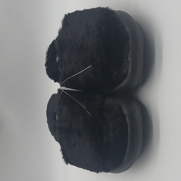 2300- 32 Degrees Heat Plush Cushion Slide Women's Size 7.5 - 8.5 Black Color NWT - Picture 3 of 9